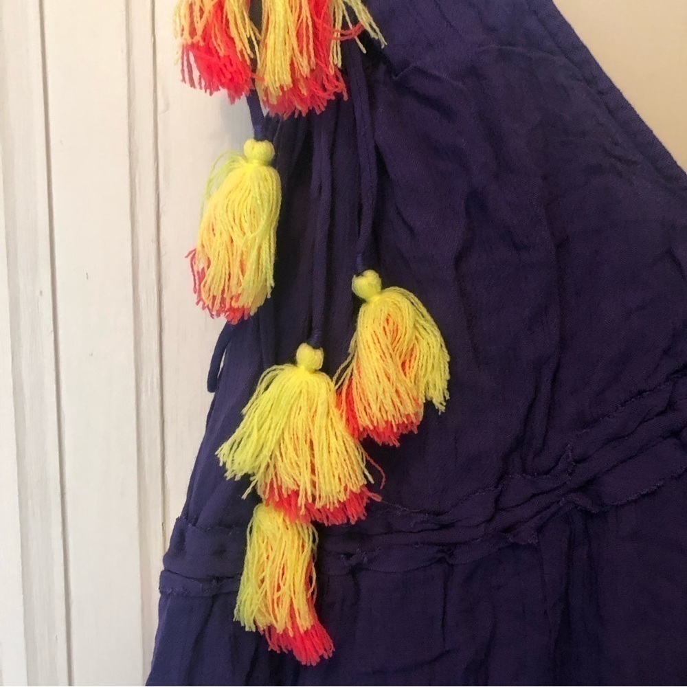NWT M/L Anthropologie Sundress Label Brooke Tassel Coverup Dress Vacation Cruise - Picture 3 of 10